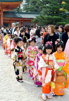 京都 平安神宮で 七五三詣り 緋袴白書 備忘録